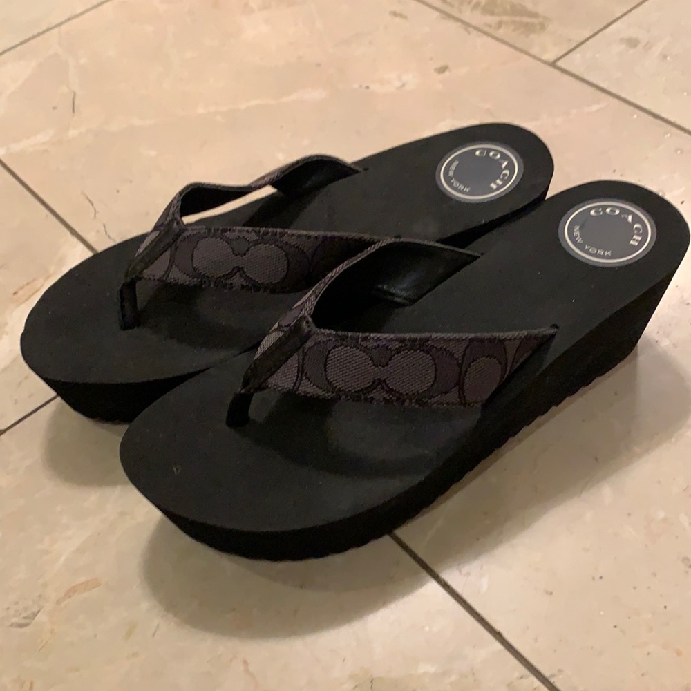 Coach Platform Slippers